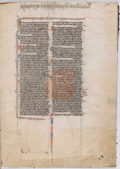 [Biblia latina cum glossa], [S. XIII]. Fol. 1r