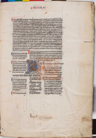 [Biblia latina cum glossa], [S. XIII]. Fol. 1r